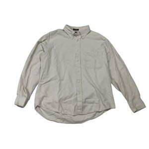 Izod 21 Wale Corduroy Button-down Shirt Sz Large Cream Ivory